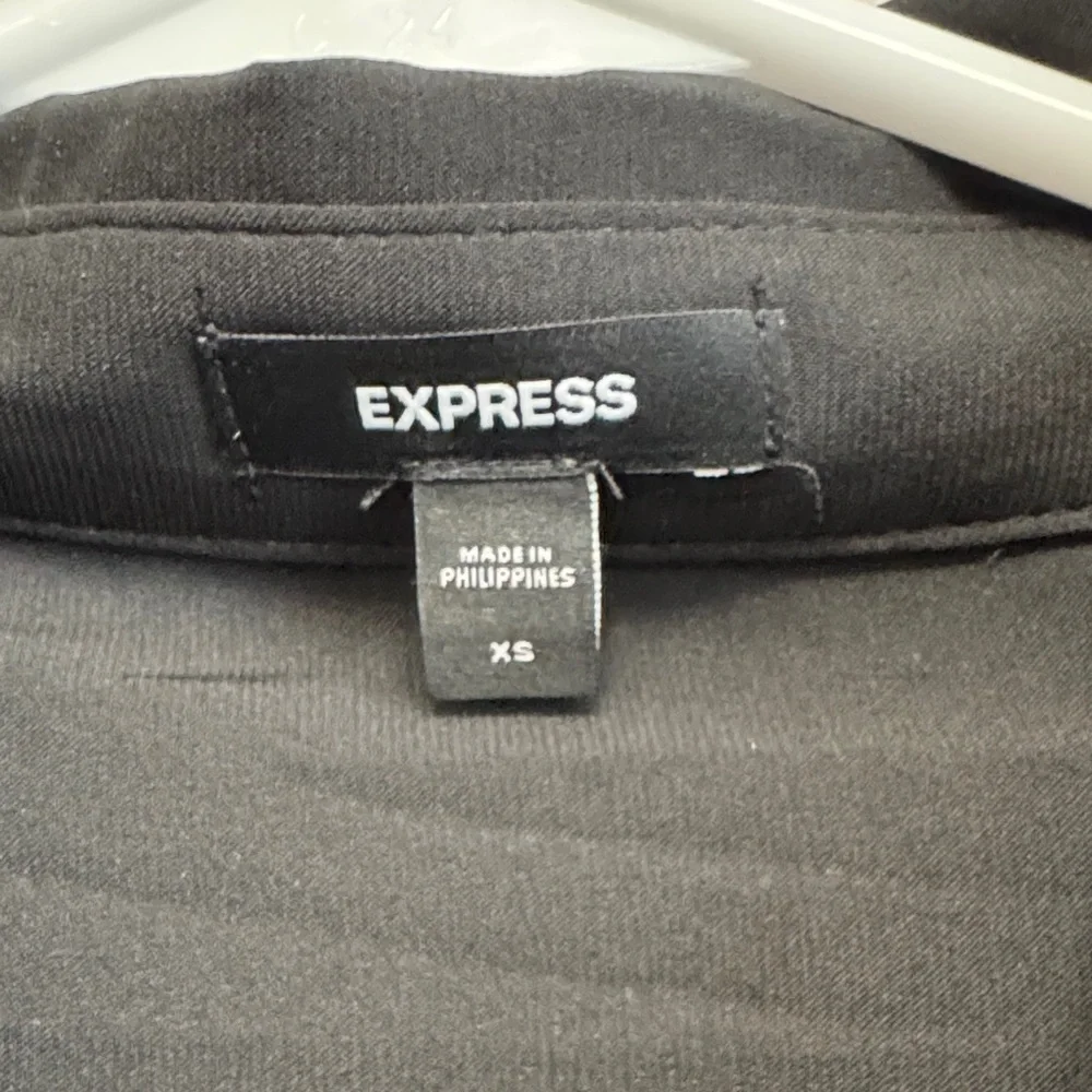 Express Black Lace Button-Up Blouse - Picture 2 of 4